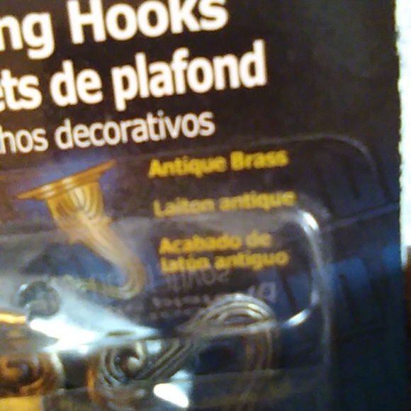 Antique Brass Ceiling Hooks - Picture 8 of 9